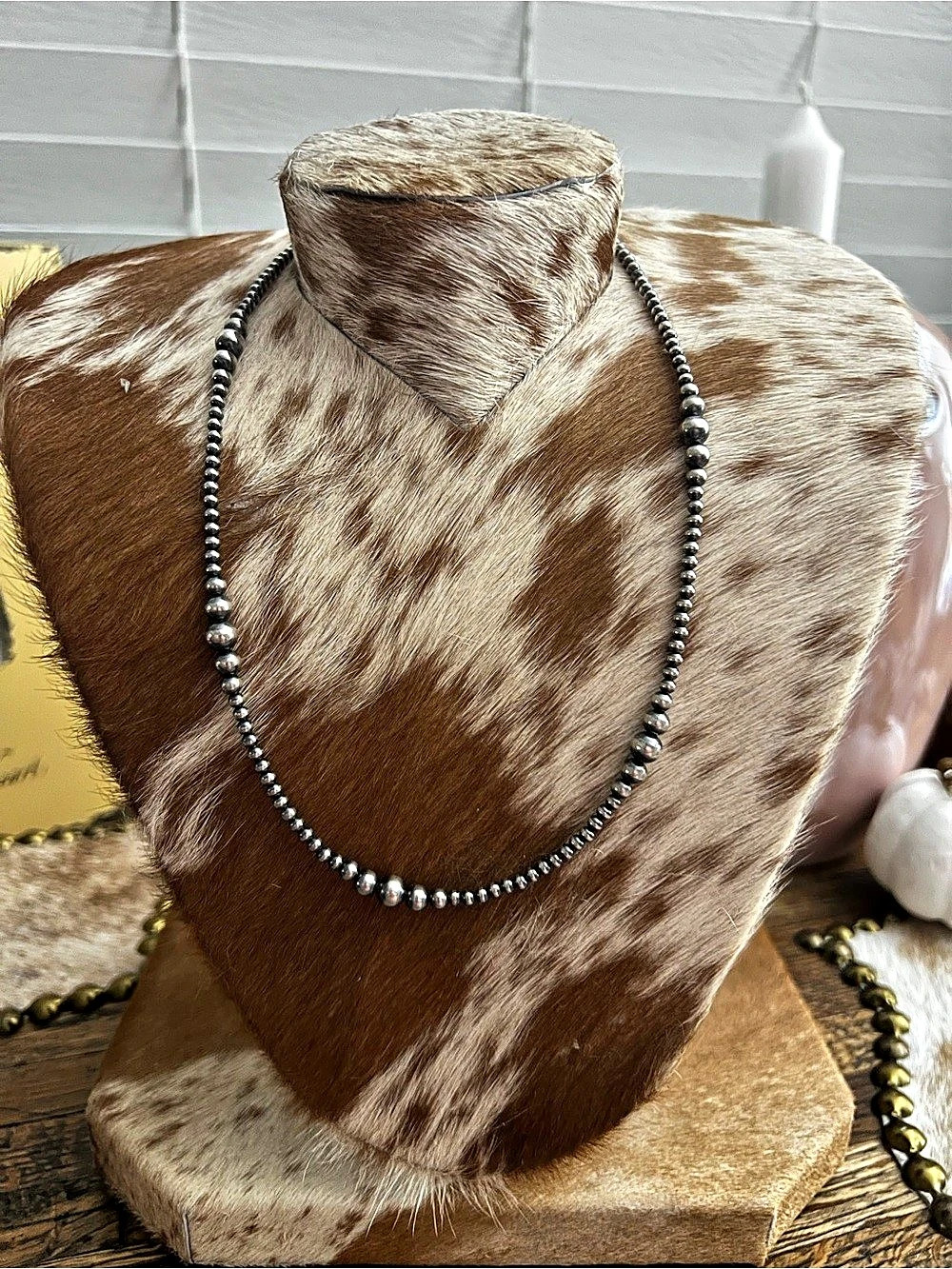 Graduated Sterling Silver Pearl Necklace